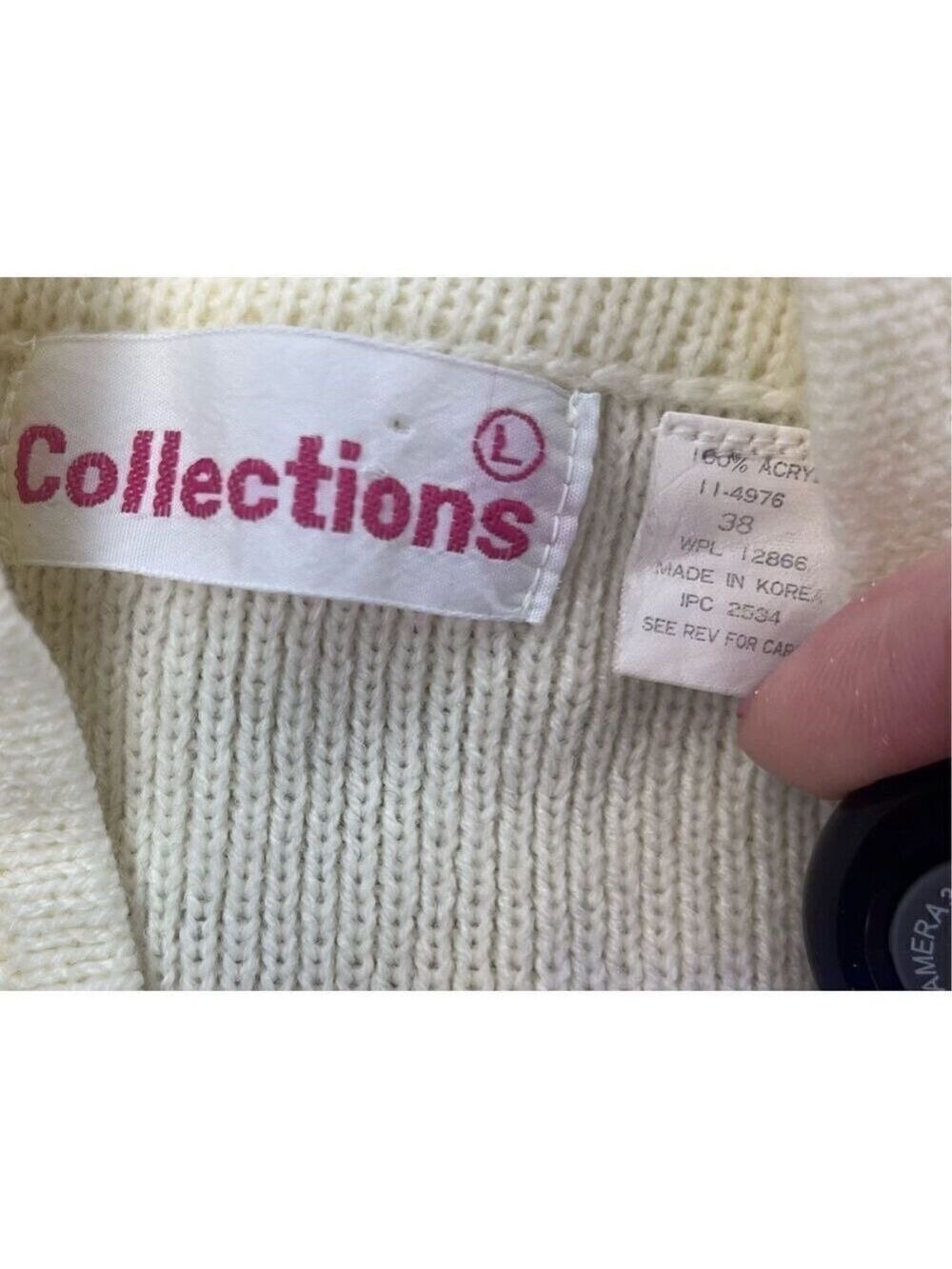 Pompom creamy quirky pockets mock collar size 38 - Picture 8 of 16